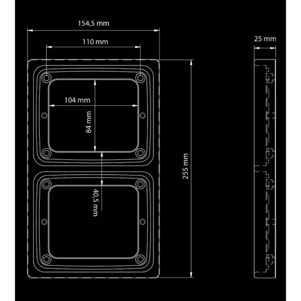 Strands slim taillight Dubbel Frame voor LED achterlichten - Afbeelding 2